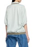 背面 - 点击放大 - FAFAMOON - Short Sleeve Double Collar Contrast Trim Polo Top