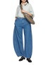 模特儿示范图 - 点击放大 - FAFAMOON - Short Sleeve Double Collar Contrast Trim Polo Top