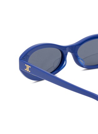 细节 - 点击放大 - CELINE - Triomphe Mini Acetate Oval Sunglasses