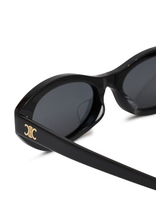 细节 - 点击放大 - CELINE - Triomphe Mini Acetate Oval Sunglasses