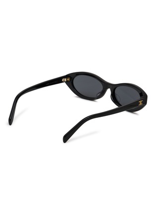 模特儿示范图 - 点击放大 - CELINE - Triomphe Mini Acetate Oval Sunglasses