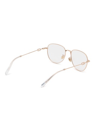 模特儿示范图 - 点击放大 - DIOR - Petit CDO R2U Metal Oval Optical Glasses