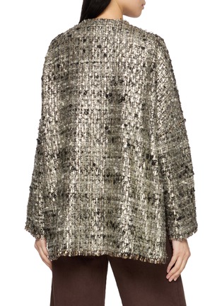 背面 - 点击放大 - MOUCHE - Round Neck Tweed Cape Coat