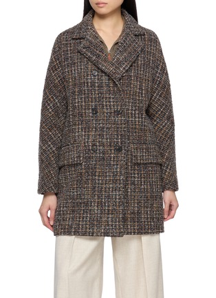 首图 - 点击放大 - MOUCHE - Notch Lapel Double Breasted Tweed Coat