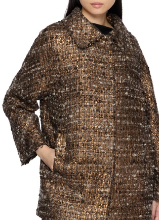  - MOUCHE - Rounded Collar Tweed Coat