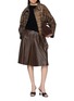 模特儿示范图 - 点击放大 - MOUCHE - Rounded Collar Tweed Coat