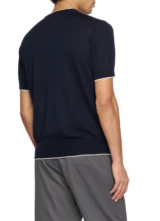 背面 - 点击放大 - ARCH4 - Mr Gubbins Short Sleeve Contrast Trim Cashair Knit Sweater