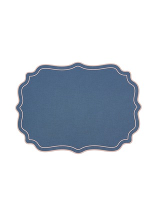 首图 –点击放大 - PLUMERIA HOME - Scalloped Frames Placemat — Blue/Pink