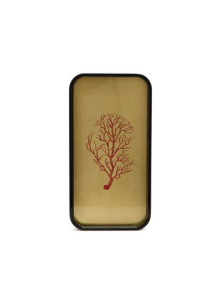 细节 –点击放大 - PLUMERIA HOME - Small Coral Motif Polished Brass Tray