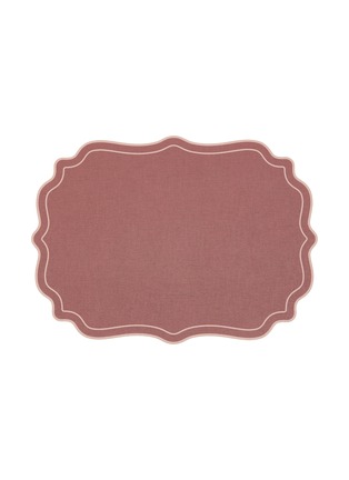 首图 –点击放大 - PLUMERIA HOME - Scalloped Frames Placemat — Brick/Pink