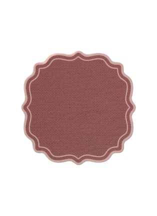 首图 –点击放大 - PLUMERIA HOME - Scalloped Coaster — Brick/Antique Pink