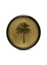 细节 –点击放大 - PLUMERIA HOME - Palm Tree Motif Polished Brass Tray