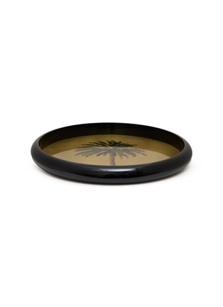 首图 –点击放大 - PLUMERIA HOME - Palm Tree Motif Polished Brass Tray
