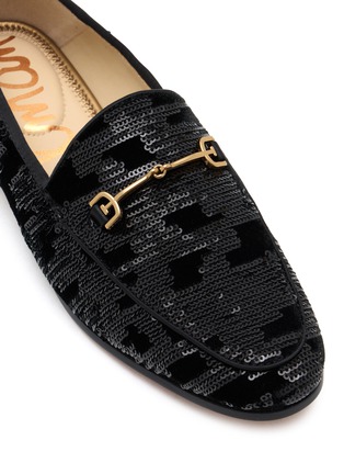 细节 - 点击放大 - SAM EDELMAN - Loraine Horsebit Sequin Velvet Loafers