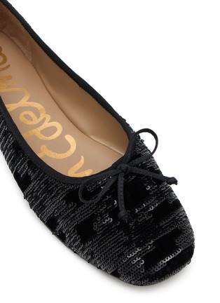 细节 - 点击放大 - SAM EDELMAN - Alie Sequin Velvet Ballet Flats