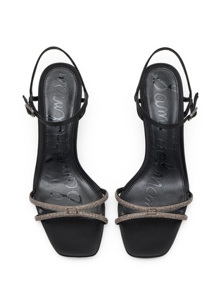 细节 - 点击放大 - SAM EDELMAN - Presley 60 Embellished Satin Kitten Heel Sandals