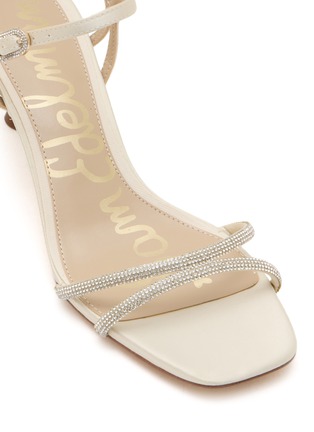 细节 - 点击放大 - SAM EDELMAN - Presley 60 Embellished Satin Kitten Heel Sandals