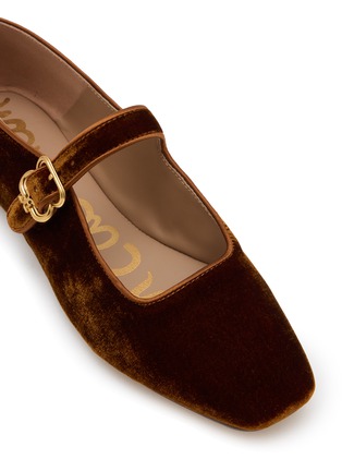 细节 - 点击放大 - SAM EDELMAN - Michaela Silk Velvet Mary Jane Flats