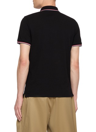 背面 - 点击放大 - MONCLER - Striped Collar Polo Shirt