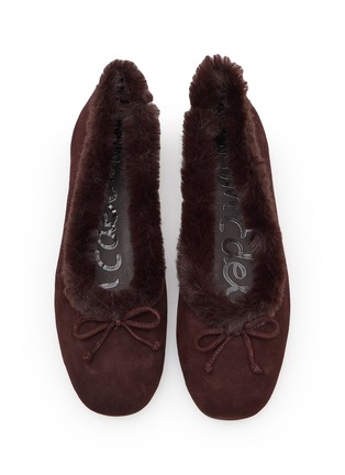细节 - 点击放大 - SAM EDELMAN - Alie Cozy Suede Shearling Ballerinas Flats