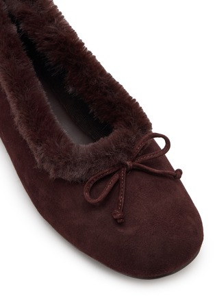 细节 - 点击放大 - SAM EDELMAN - Alie Cozy Suede Shearling Ballerinas Flats
