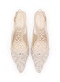 细节 - 点击放大 - SAM EDELMAN - Bianka 60 Moire Leather Slingback Pumps