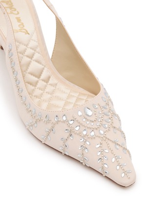 细节 - 点击放大 - SAM EDELMAN - Bianka 60 Moire Leather Slingback Pumps