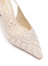 细节 - 点击放大 - SAM EDELMAN - Bianka 60 Moire Leather Slingback Pumps