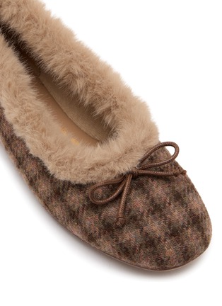 细节 - 点击放大 - SAM EDELMAN - Alie Cozy Suede Shearling Ballerinas Flats