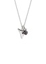 细节 - 点击放大 - JOHN HARDY - Shark Tooth Talisman Sterling Silver Diamond Pearl Necklace — Size 16-18