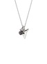 首图 - 点击放大 - JOHN HARDY - Shark Tooth Talisman Sterling Silver Diamond Pearl Necklace — Size 16-18