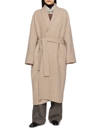首图 - 点击放大 - TAIGA TAKAHASHI - 青果领系带双面呢长大衣