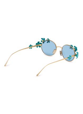 模特儿示范图 - 点击放大 - LOEWE - Daisy Field Metal Round Sunglasses