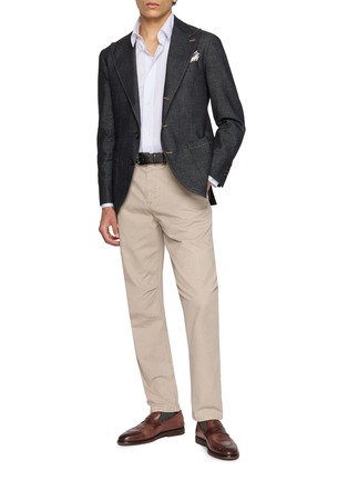 模特儿示范图 - 点击放大 - BRUNELLO CUCINELLI - Cotton Chino Pants