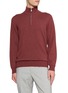 首图 - 点击放大 - BRUNELLO CUCINELLI - Long Sleeve Quarter Zip Cashmere Sweater