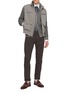 模特儿示范图 - 点击放大 - BRUNELLO CUCINELLI - Logo Embroidered Stretch Cotton Jeans