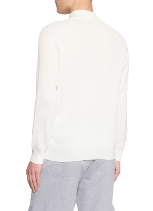 背面 - 点击放大 - BRUNELLO CUCINELLI - English Rib Cotton Knit Polo Sweater