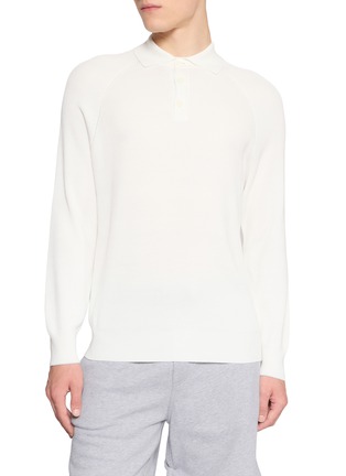 首图 - 点击放大 - BRUNELLO CUCINELLI - English Rib Cotton Knit Polo Sweater