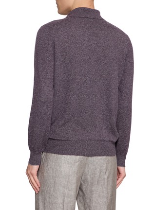 背面 - 点击放大 - BRUNELLO CUCINELLI - Buttonless Cashmere Knit Polo Sweater