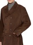  - BRUNELLO CUCINELLI - 戗驳领双排扣绒面皮外套
