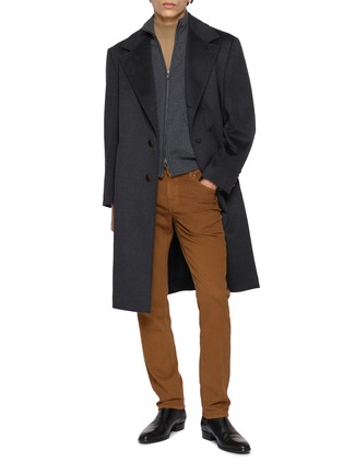 模特儿示范图 - 点击放大 - BRUNELLO CUCINELLI - Single Breasted Notch Lapel Coat