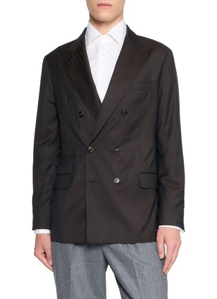 首图 - 点击放大 - BRUNELLO CUCINELLI - Double Breasted Wool Cashmere Blazer