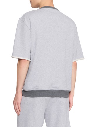 背面 - 点击放大 - BRUNELLO CUCINELLI - Short Sleeve Logo Cotton Sweatshirt