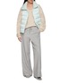 模特儿示范图 - 点击放大 - HERNO - Faux Fur Collar Satin Down Waistcoat