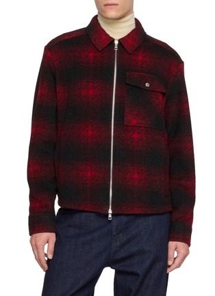 首图 - 点击放大 - MONCLER - Chequered Zip Up Shirt
