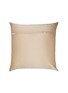 细节 –点击放大 - SILKY MIRACLE - Double Line Cotton-Silk Square Cushion — Beach Gold/Oyster White