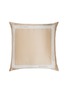首图 –点击放大 - SILKY MIRACLE - Double Line Cotton-Silk Square Cushion — Beach Gold/Oyster White