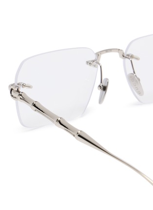 细节 - 点击放大 - GUCCI - Metal Rectangle Optical Glasses