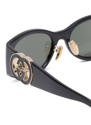 细节 - 点击放大 - GUCCI - Injection Oval Sunglasses