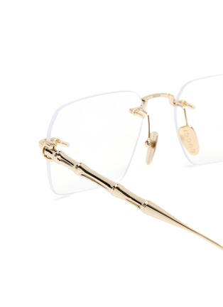 细节 - 点击放大 - GUCCI - Metal Rectangle Optical Glasses